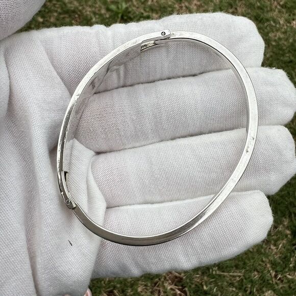 Vintage Alpaca Mexico Women's Bracelet Abalone‎ Shell Floral Silver Tone Signed - Picture 8 of 16